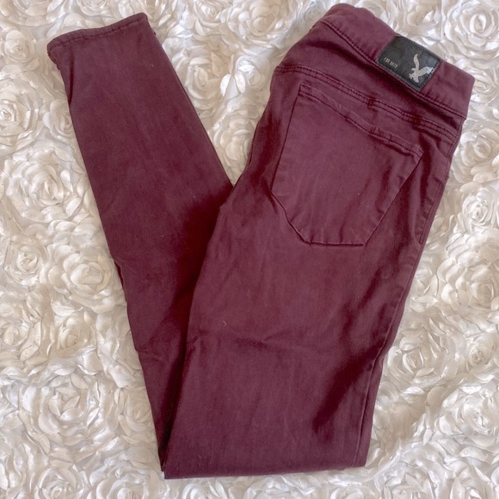 American‎ Eagle extreme legging maroon size 0